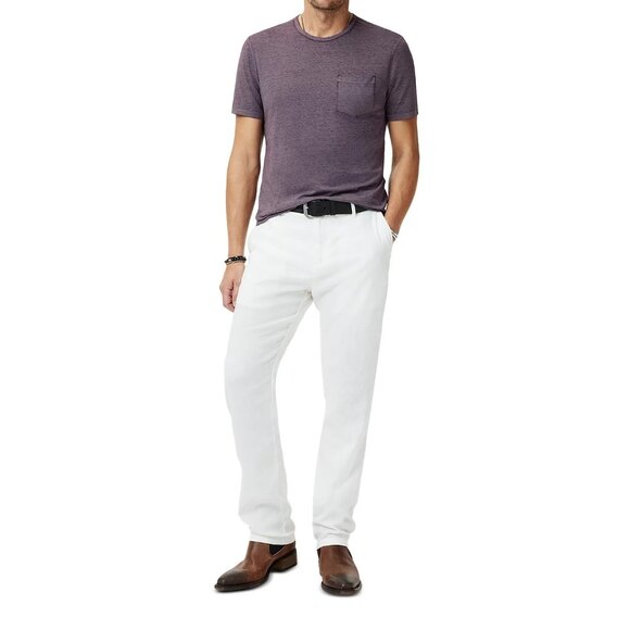 John Varvatos Men's Short Sleeve Bond Burnout Pocket Crew T- Shirt Dry Lavender - Picture 7 of 7